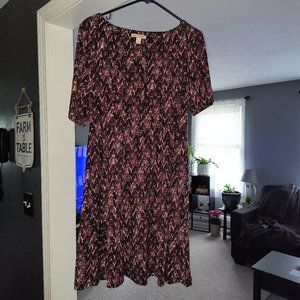 Dress: Black Burgundy and Cream